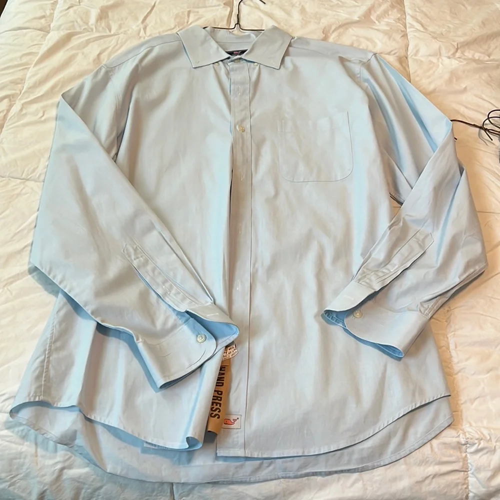 Vineyard Vines. Blue long sleeved button up. Work once then dry cleaned. - Picture 1 of 2